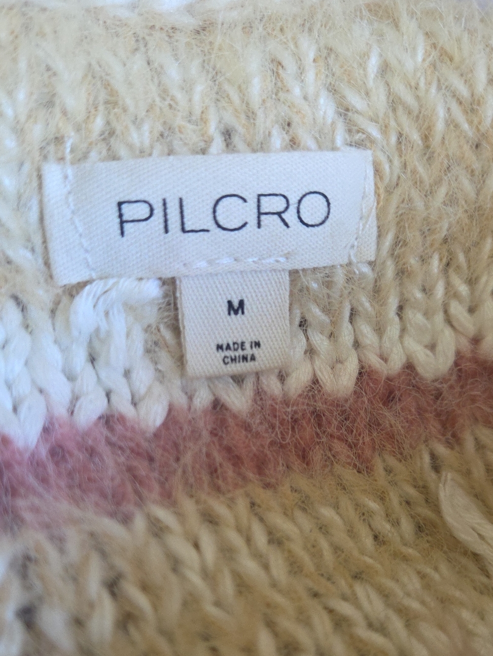 Pilcro Boat-Neck Cropped Sweater M - Picture 5 of 6